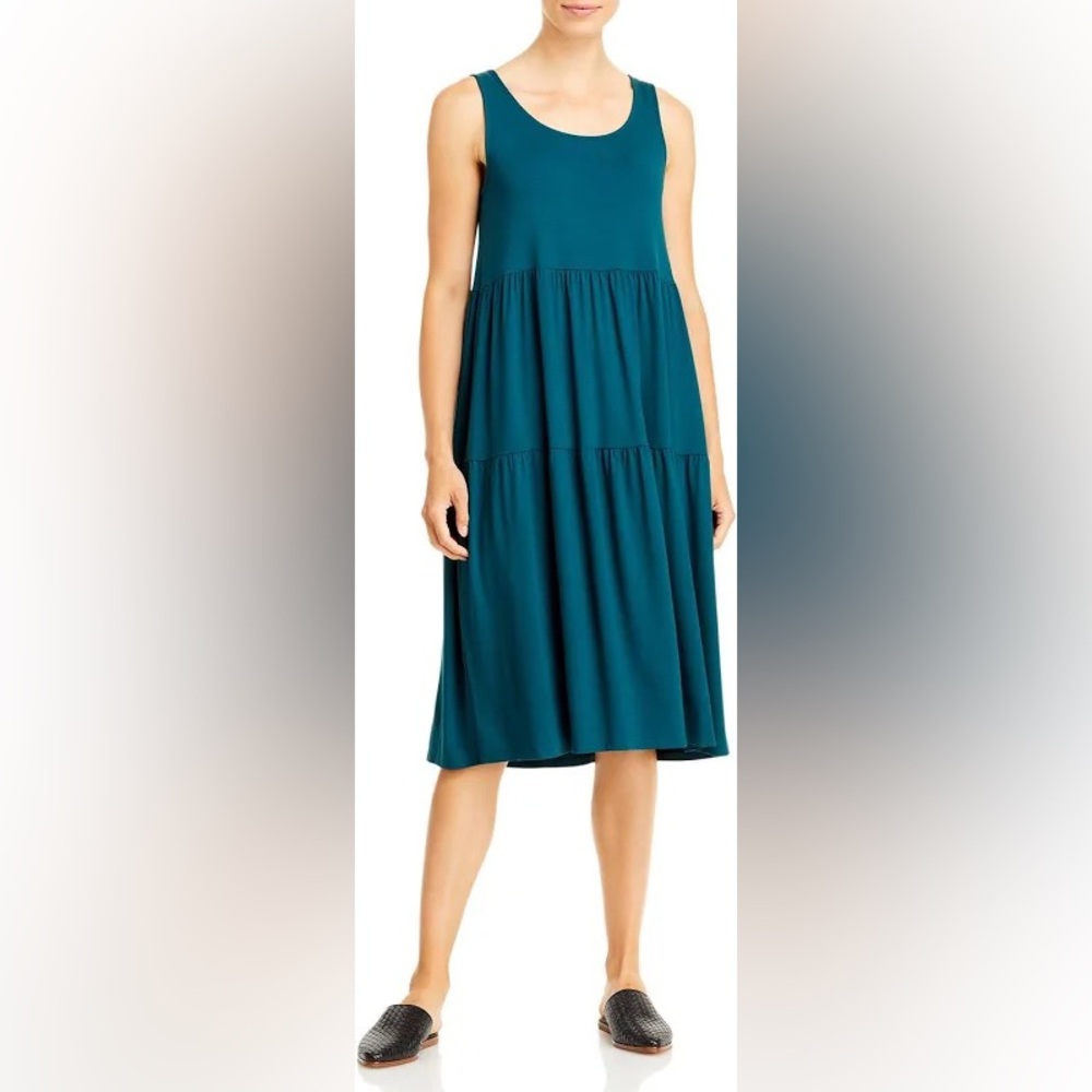ISO - Eileen Fisher Tiered Tencel Jersey Dress